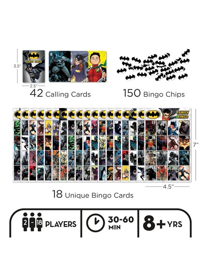 AQUARIUS DC Comics: Batman Family Bingo Game - Fun Family Party Game for Kids, Teens & Adults - Entertaining Game Night Gift - Officially Licensed Merchandise - Image 2