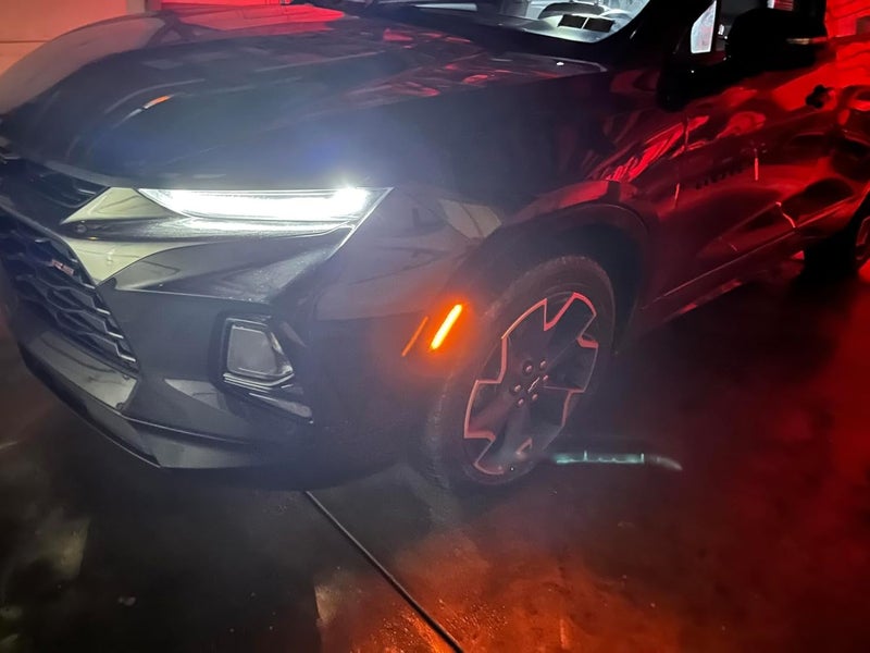 iJDMTOY Smoked Lens Amber Full LED Bumper Side Marker Light Kit Compatible With 2019-up Chevrolet Blazer, Powered by 27-SMD LED, Replace OEM Front Sidemarker Lamps - Image 3
