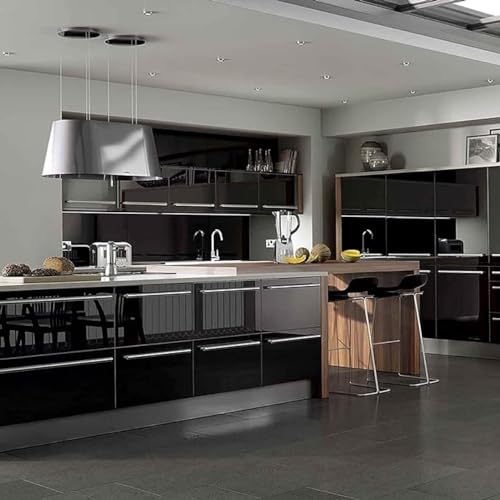 wall love Marble OilProof & Waterproof self-Adhesive Sheet Stickers Big Countertop Cabinet Furniture puja Room Kitchen,Home Sticker Wallpaper 60 x 200cm (Black Pain Wallpaper) - Image 4
