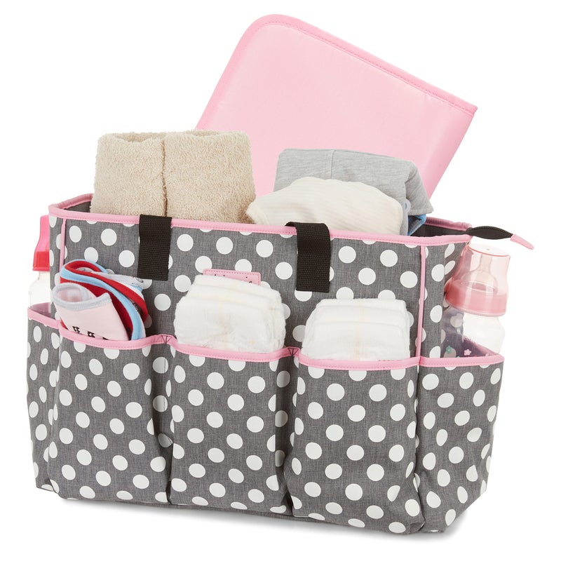 Disney Cudlie Diaper Tote Bag for Moms | Large Spacious Travel Diaper Tote for Baby Boy and Girl | 17-Inches Wide Multi-Functional Baby Bag with Cute Patterns - Image 4