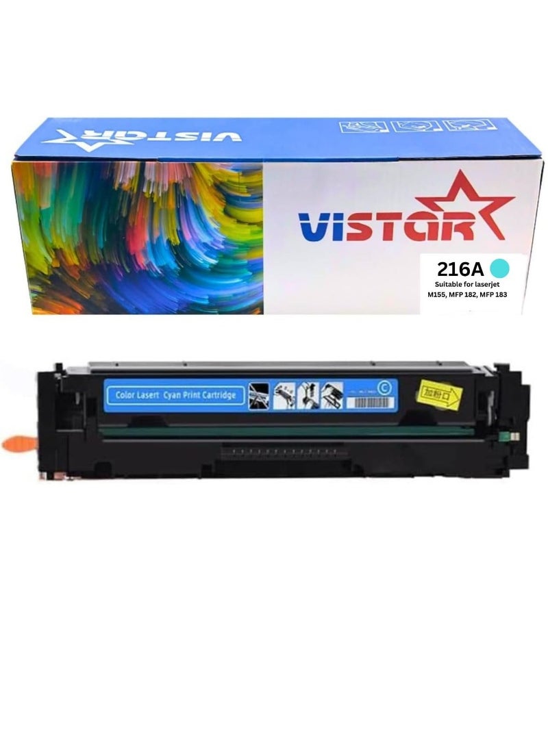 خرطوشة حبر Vistar 216A متوافقة مع طابعات M155 وMFP 182 وMFP 183 - سماوي، عالية الإنتاجية | جودة ممتازة