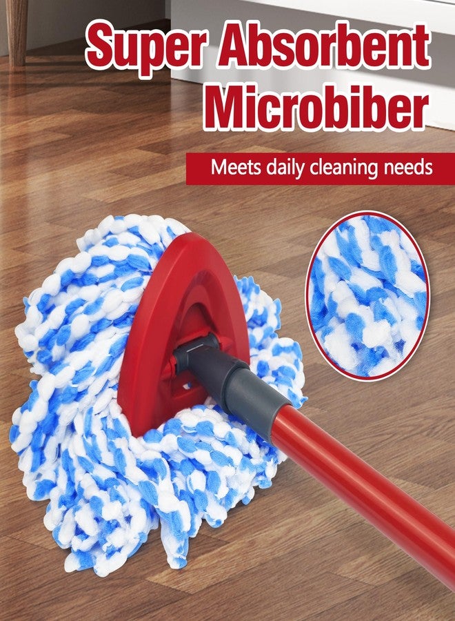 NEWE Mop Heads Replacements 2 Pack with Triangle Base for O-Cedar RinseClean 2 Tank System, Microfiber Spin Mops Replace Refills for Deep Cleaning All Floors - Image 5