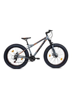 Vaux دراجة Vaux Joggers Fat Bike للرجال مع تروس 21 سرعة وإطار من سبائك الألومنيوم - دراجة ذات إطارات كبيرة للأولاد بعمر 15 عامًا مع إطارات 26 × 4.0 بوصة - شوكة تعليق أمامية قابلة للقفل وفرامل قرصية مزدوجة - رمادية  - Image 1