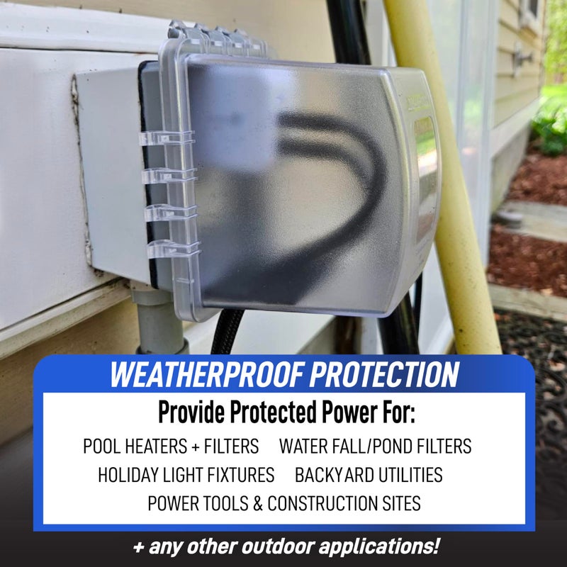 Sealproof 1-Gang Weatherproof In Use Outdoor Outlet Extra Deep Cover | Lockable, UL Extra Duty Compliant, 18 Configurations, Polycarbonate - Image 3