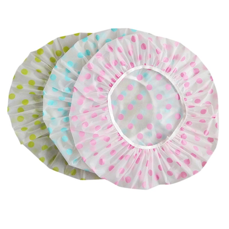 Reusable Shower Cap 6 Pack | Elastic Waterproof Hair Cover for Shower, Spa, Salon, Makeup | Extra Large 17.3 in | Foldable Travel-Ready Caps for Women, Men, Hotels | Hair Protection Accessories - Image 2