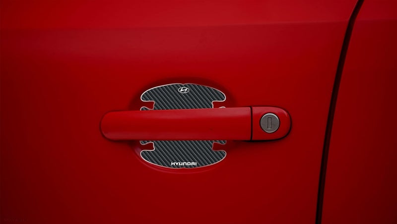 BIG FLAG ملصق حماية من الخدوش ليد باب السيارة من ألياف الكربون بتشطيب جل 3D BFRC (عبوة من 4) (MRDRCFVAR) (هيونداي) - Image 2