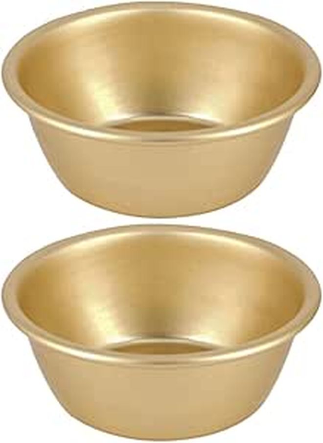 Korean Makgeolli Rice Wine Bowls 2 Pack 12cm Aluminum Multi Function Outdoor Camping - Image 1