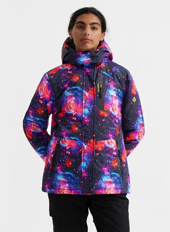 GEMYSE Women's Jacket, Navy Blue Star, S - Image 2