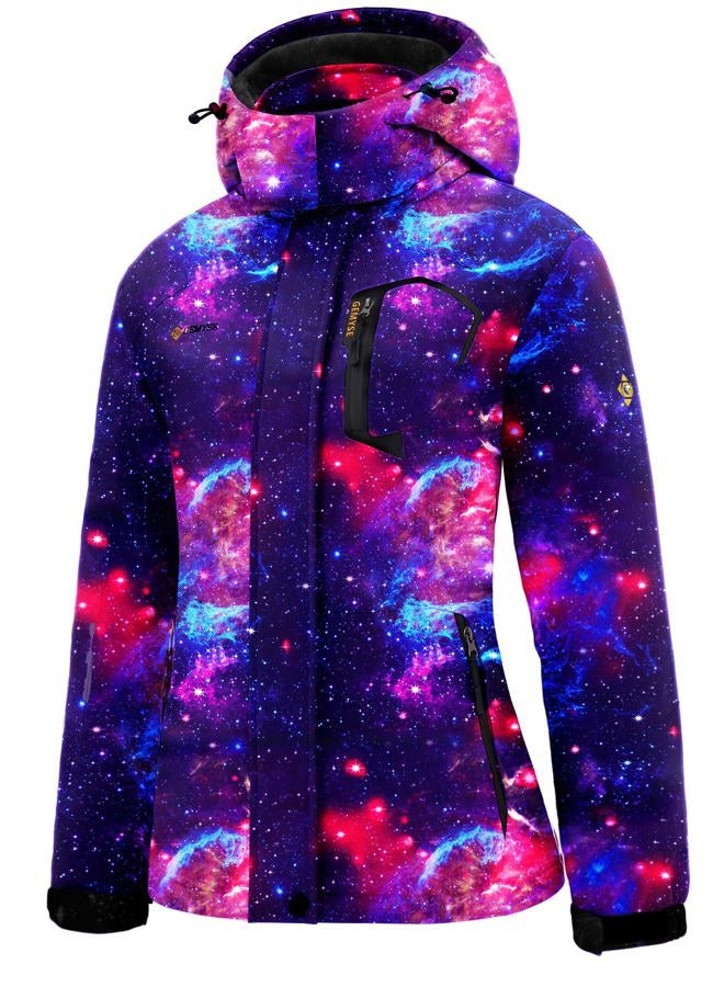 GEMYSE Women's Jacket, Navy Blue Star, S - Image 1