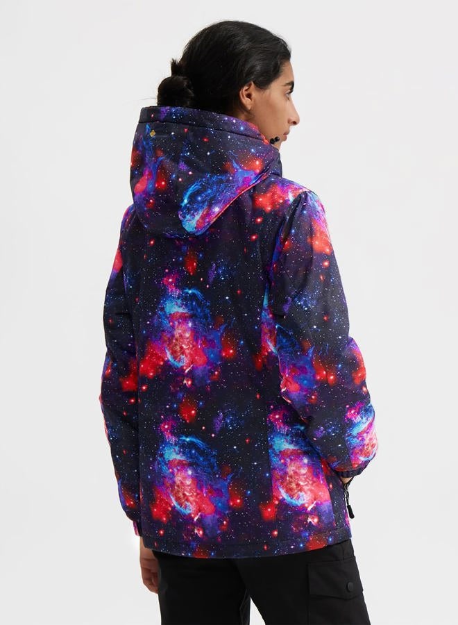 GEMYSE Women's Jacket, Navy Blue Star, S - Image 4