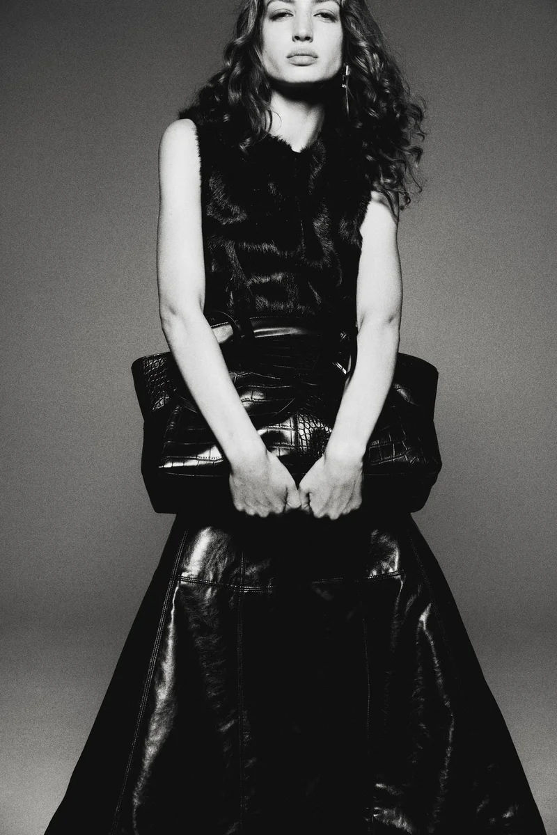 H&M Coated circular skirt