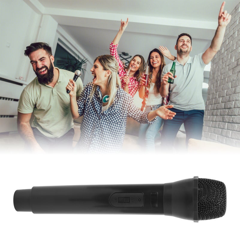 Realistic Prop Microphone Golden High-Density Mesh Head Highly Simulated Karaoke Prop Microphone - Switch Design Detail Children Toy Microphone for Stage Performance - Image 2