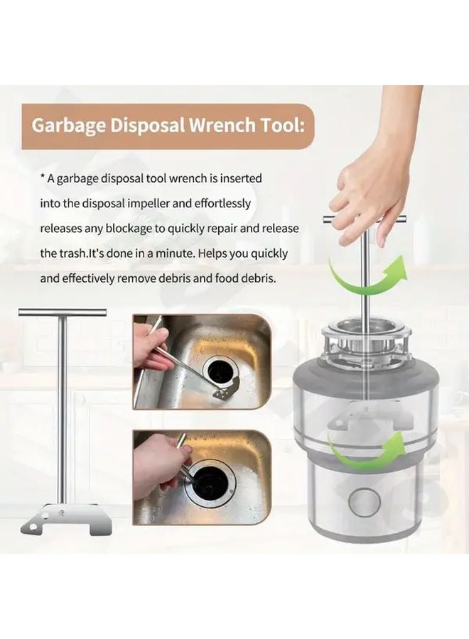 1pc Garbage Disposal Unjamming Wrench Compatible with Waste King Moen Removes Blockages - Image 5