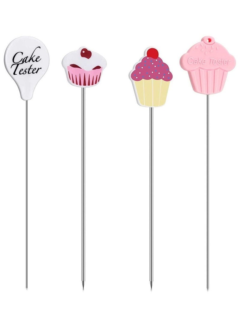 Cake Tester Needles Stainless Steel, Reusable Testing Needles, Practical Tester, Skewer for Kitchen Home Bakery Tools 4 Pcs - Image 1