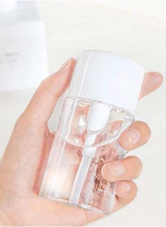 SYBL 2 Pack 150ml/5 oz Empty Clear Push Down Pump Dispenser Bottles with White Flip Cap for Nail Polish Remover Facial Makeup Remover Toner Water Sample Travel Container - Image 3