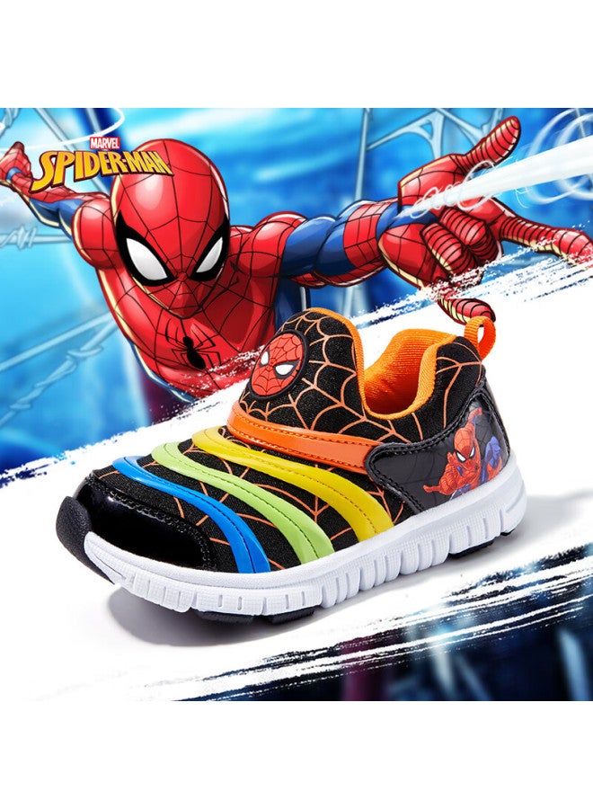 Disney Disney Boys' Spring And Autumn Caterpillar Shoes Marvel Spider-man Slip-on Sneakers Dm1052s Black Orange Size 30  - Image 1
