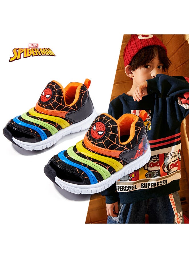 Disney Disney Boys' Spring And Autumn Caterpillar Shoes Marvel Spider-man Slip-on Sneakers Dm1052s Black Orange Size 30  - Image 2