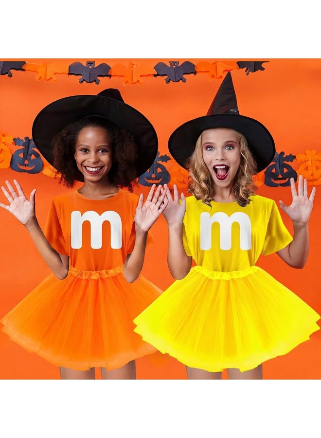 FONYFA Letter M Halloween Costume T-Shirt Tutu Skirts T Shirt Team Group Costume Funny for Halloween Christmas Party Costume, Red, Small - Image 5