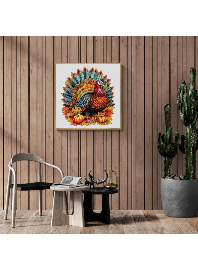 Woodbests Wooden Puzzle For Adults, Colorful Turkey Puzzle (L, 270Pcs, 13.3"X12.1") Beautiful Wooden Box, Wooden Jigsaw Puzzles Unique Shape, Thanksgiving Gifts For Adults And Kids Family Game - Image 5