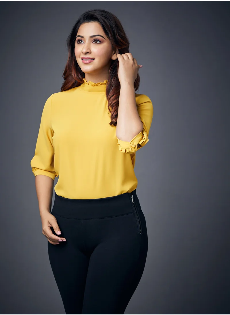 زجزاج Malbec Yellow Flowy Top