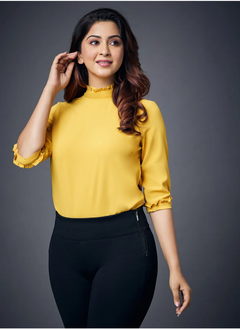 زجزاج Malbec Yellow Flowy Top