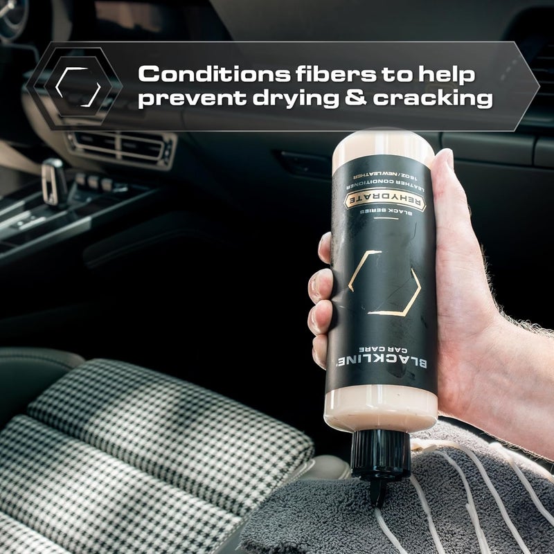 BlackLine Car Care - Leather Rehydrate, Leather Conditioner for All Leather - Cars, Furniture, Shoes, and Purses - 16 fl OZ - Image 4