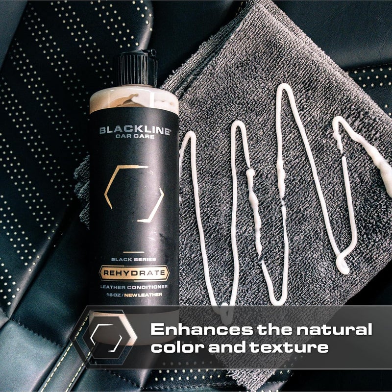 BlackLine Car Care - Leather Rehydrate, Leather Conditioner for All Leather - Cars, Furniture, Shoes, and Purses - 16 fl OZ - Image 5