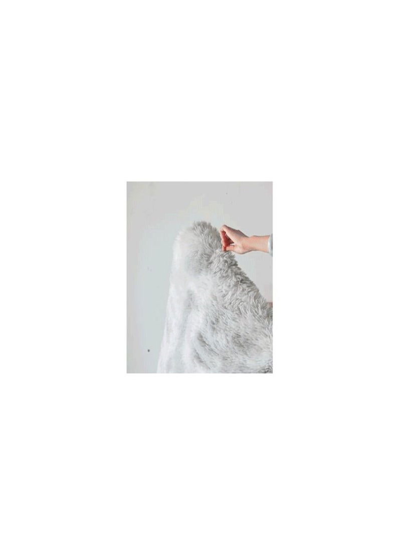 Modern Wool Fluffy Floor Mat Carpet with Anti slip High Pile Bottom with Upgraded Foam (Size 120×160CM), Rectangle