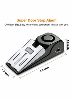 KASTWAVE Upgraded Door Stopper Security Alarm, Portable 120DB Entrance Alert Door Stop Alarm for Travel Home Apartment House, Hotel, Office (2 Packs)  - Image 3
