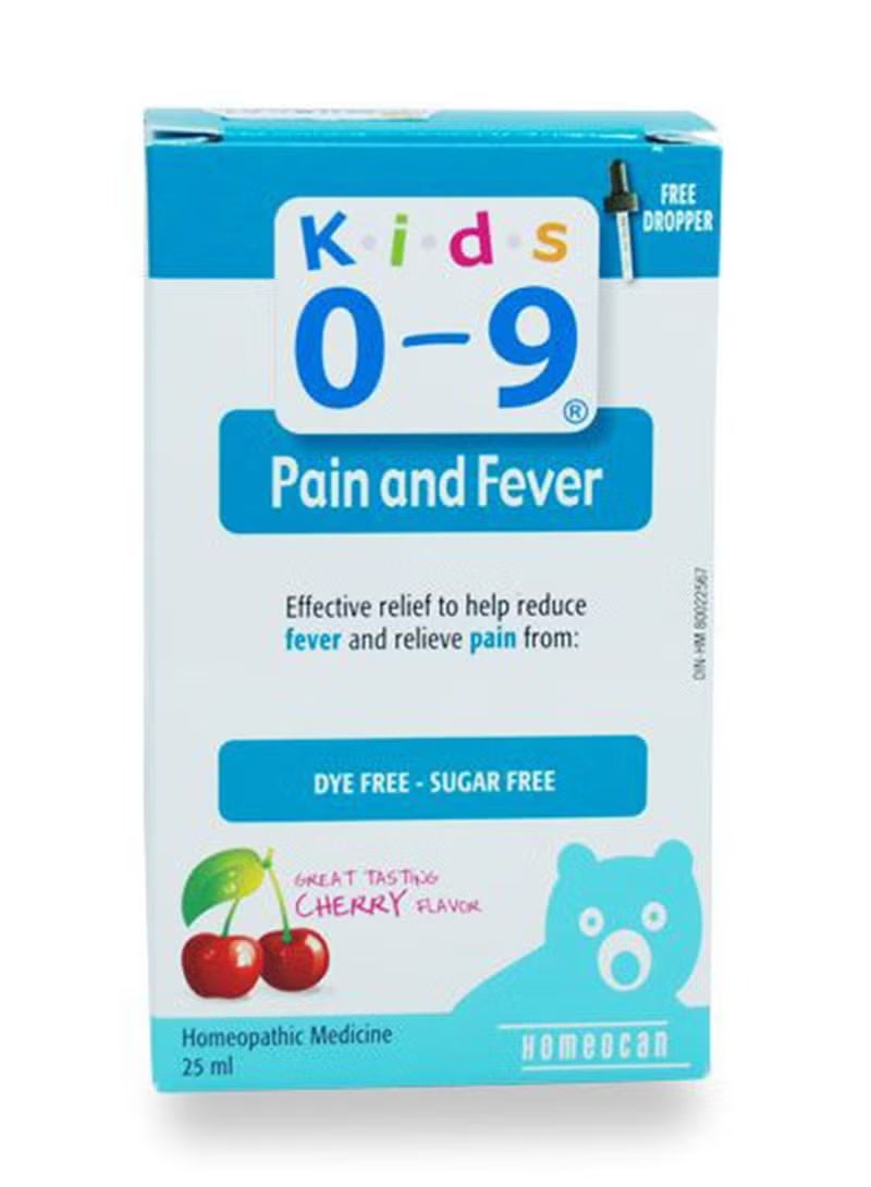 Kids Generic Kids 0-9 Homeopath Pain & Fever -25Ml - Image 1