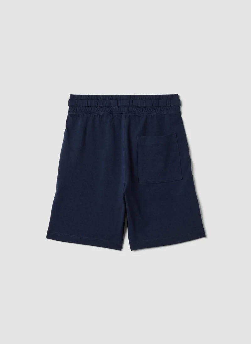 او في اس OVS Boysâ€™ Regular-Fit Pure Cotton Blue Shorts