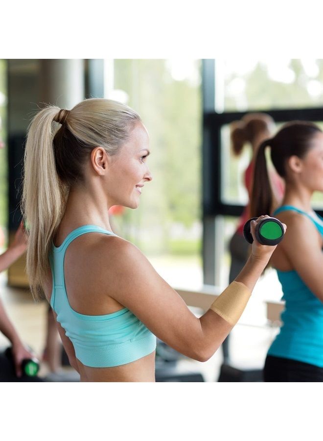 شريط رياضي مسبق اللف 3 قطع لشعر الرغوة تحت اللف شريط رياضي مسبق اللف لشعر الكاحل والمعصمين والركب 2.75 بوصة × 30 ياردة (بيج)