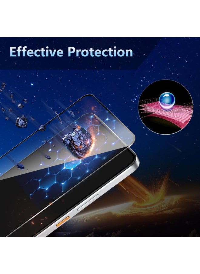 ماركة غير محددة - واقي شاشة زجاجي مقوى لهاتف Xiaomi redmi Note 14 (4G) بجودة عالية الوضوح، زجاج مقوى مضاد للخدش من الحافة إلى الحافة مع مجموعة تركيب سهلة (أسود) - Image 1