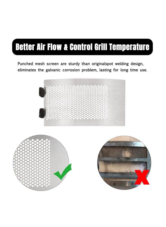 Dracarys BBQ Metal Punched BGE Mesh Screen Panel, Big Green Egg Parts Stainless Steel Draft Door Screen Vent Screen BGE Grill Replacement Big Green Egg Accessories Fits Medium and Large Big Green Egg - Image 5