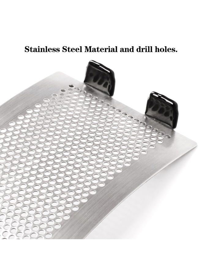 Dracarys BBQ Metal Punched BGE Mesh Screen Panel, Big Green Egg Parts Stainless Steel Draft Door Screen Vent Screen BGE Grill Replacement Big Green Egg Accessories Fits Medium and Large Big Green Egg - Image 4