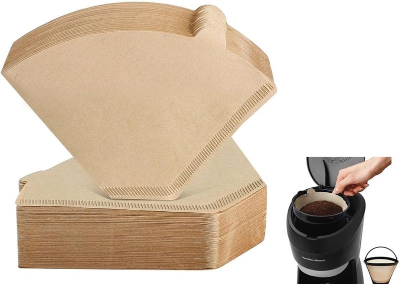 ECVV 100 Count Disposable Coffee Paper Filters 2-4 cups, Size #2 Coffee Filters Cone Unbleached Disposable Coffee Filters, Cone Paper Fits for Drip and Compatible with Pour Over Coffee Maker - Image 1