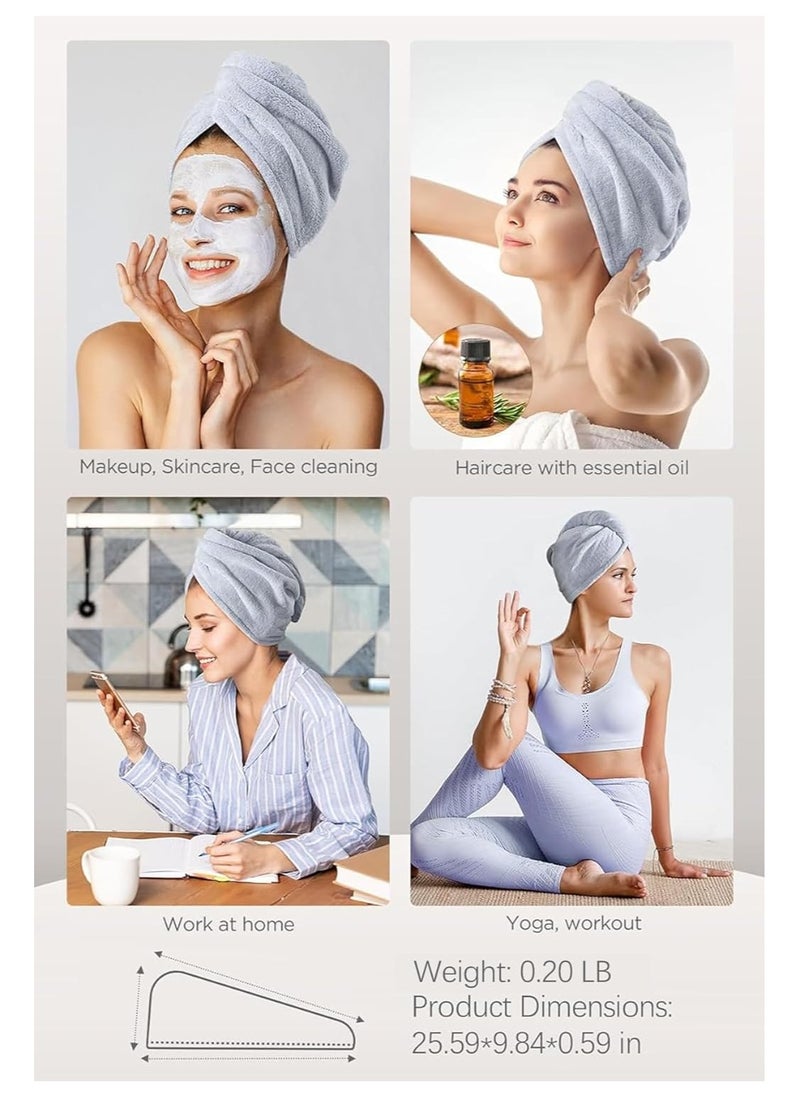 SYOSI Microfiber Hair Towel, 3 Packs Hair Turbans for Wet Hair, Drying Hair Wrap Towels for Curly Hair Women Anti Frizz Color Assorted  - Image 2