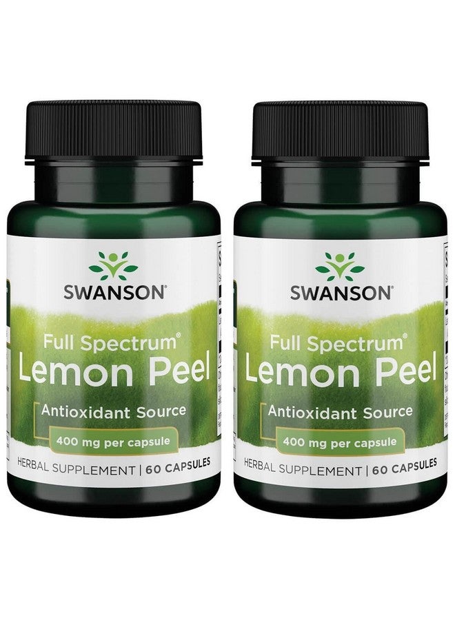 Swanson Full Spectrum Lemon Peel 400 Milligrams 60 Capsules (2 Pack)