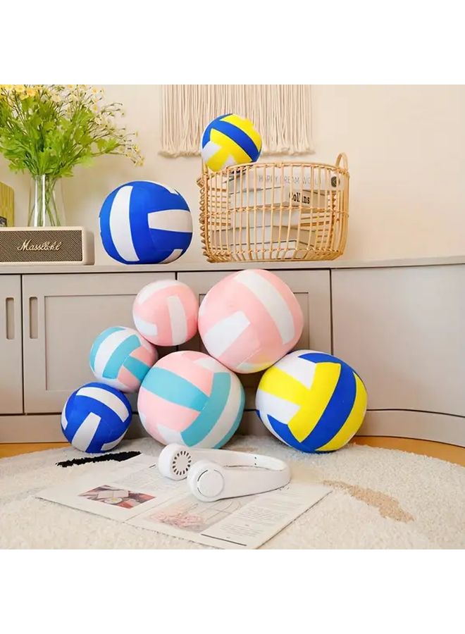 Blue White Volleyball Plush Toy 23cm Soft Cuddly Stuffed Ball Gift for Sports Fans - Image 4