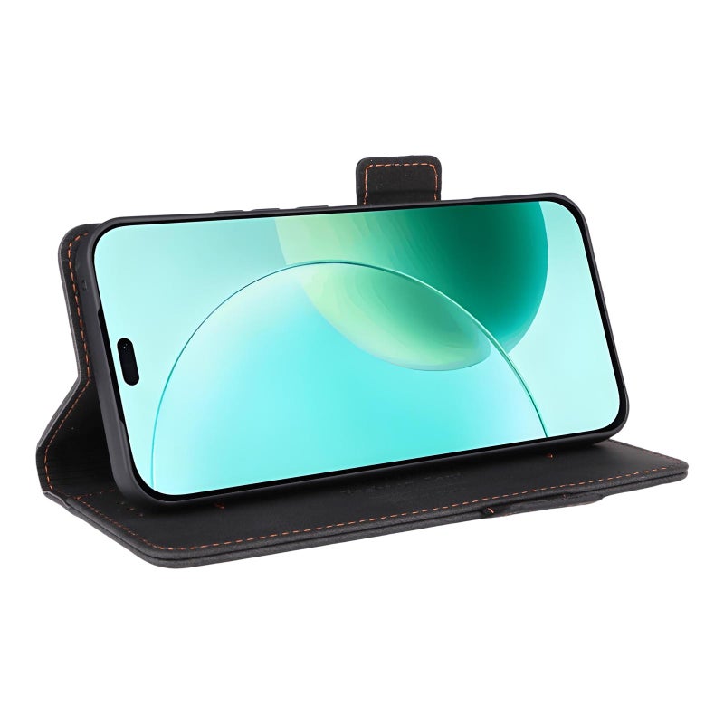 HuHa Case Cover For Honor 400 Lite Global Magnetic Clasp Flip Leather Phone Case(Black) - Image 5