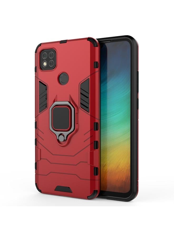 Case For Xiaomi Redmi 9C PC + TPU Anti-fall Protective Case with Magnetic Ring Holder