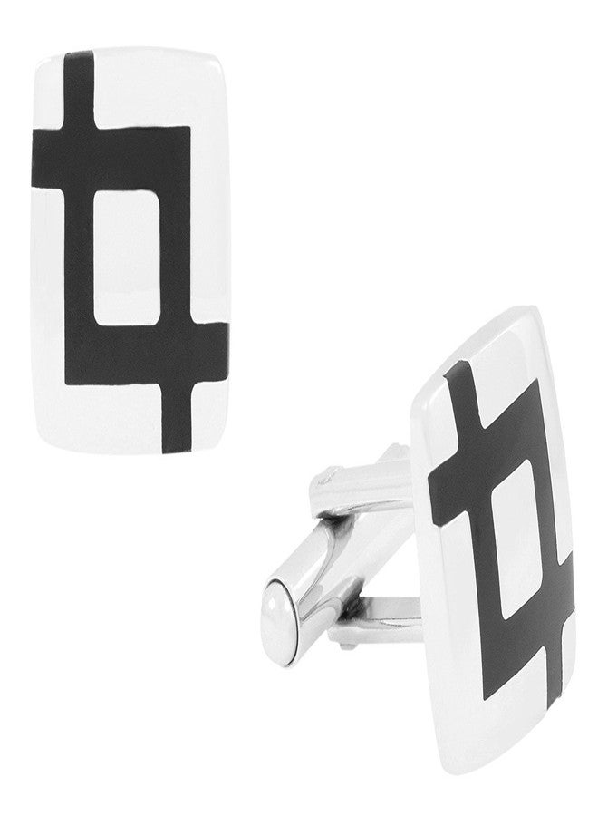 Zivom® Glossy Black Cufflink For Men - Image 1