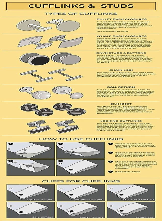 Zivom® Glossy Black Cufflink For Men - Image 4