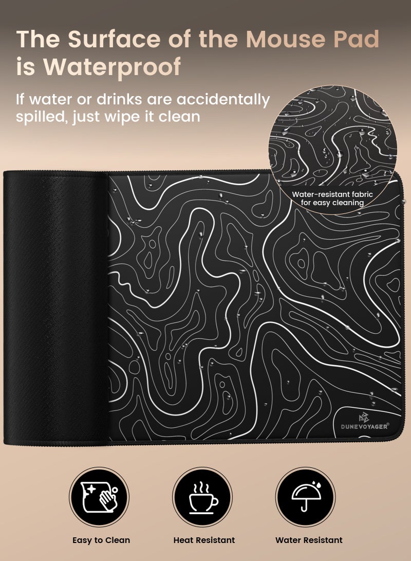 مسافر الكثبان M2P Black Line ماوس باد للألعاب XXXL ‎1200×600×4‎ مم – حجم فائق الكِبر يغطي كامل سطح المكتب، سطح ممتد مقاوم للماء، قاعدة مطاطية مانعة للانزلاق، تحكم سلس وثابت، مع علبة هدايا - Image 5