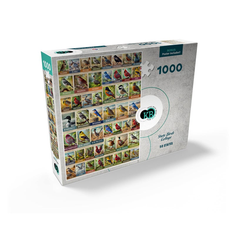 MyPuzzle.com MyPuzzle State Birds Series: 50 State Birds Collage, Vol.1 - Premium 1000 Piece Jigsaw Puzzle for Adults - Image 2