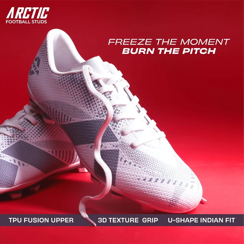 نيفيا Nivia Arctic Football Studs for Men - Lightweight TPU Skin Upper, Die-Cut EVA Sockliner, Dual Color TPU Studded Sole