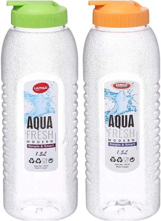 Lamsa Plast Set Of 2 Plastic Water Bottle - 1.5 L, Multi Color - pzsku/Z34C4A4F9B0E9F76FEE25Z/45/_/1736260842/6cad73b8-315b-4e18-97d5-932b8a2a88ba