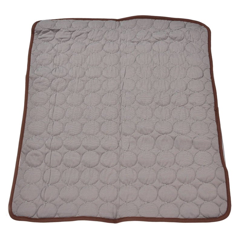 Brown Pet Cooling Mat Breathable Soft Summer Dog Cat Sleeping Pad For Kennel Sofa Bed Floor XS - Image 3