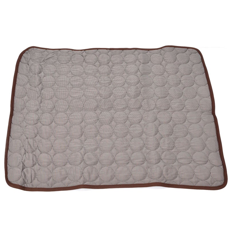 Brown Pet Cooling Mat Breathable Soft Summer Dog Cat Sleeping Pad For Kennel Sofa Bed Floor XS - Image 2