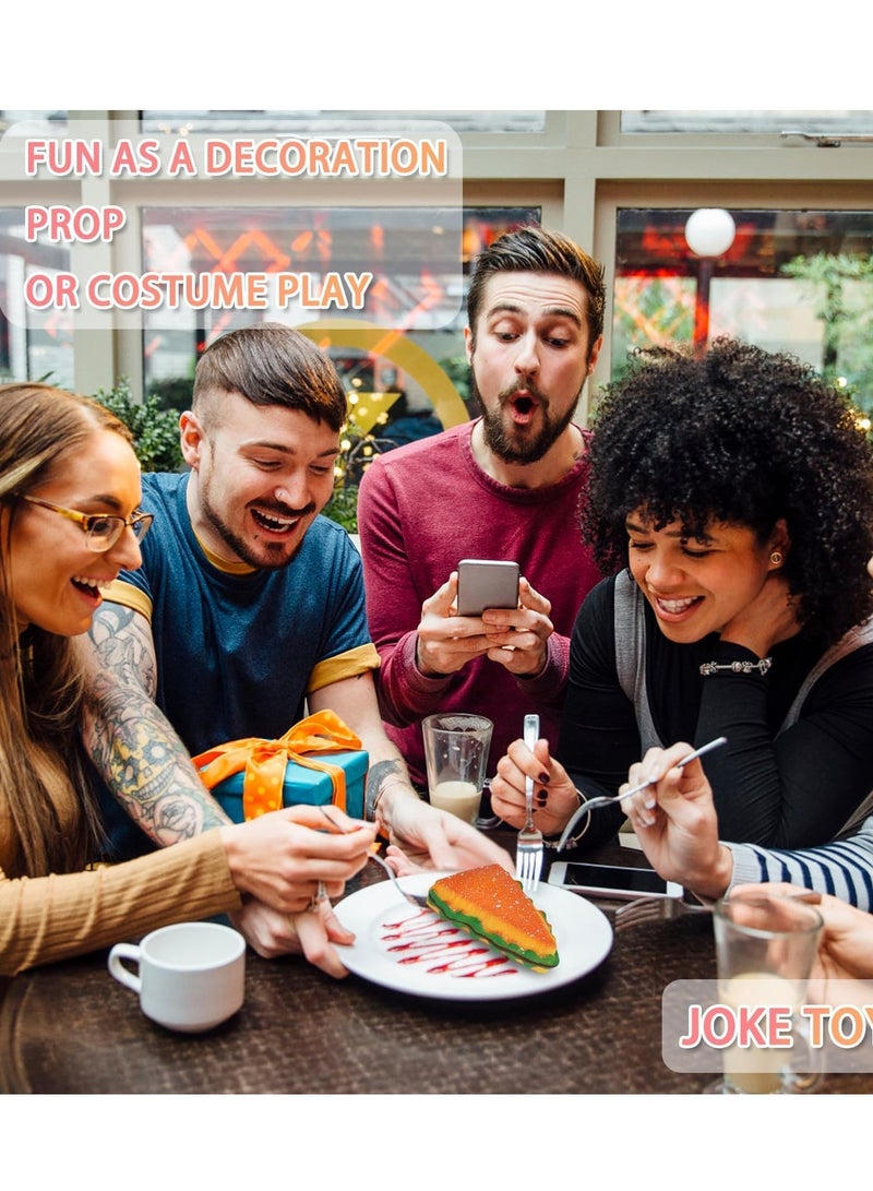 Excefore Food Squishies Toy, 4 Pack Simulation Sandwiches, Fries, Burgers, Cola Sensory Stress Relief Squeeze Toy for Kids and Adults, Birthday Collection - Image 5